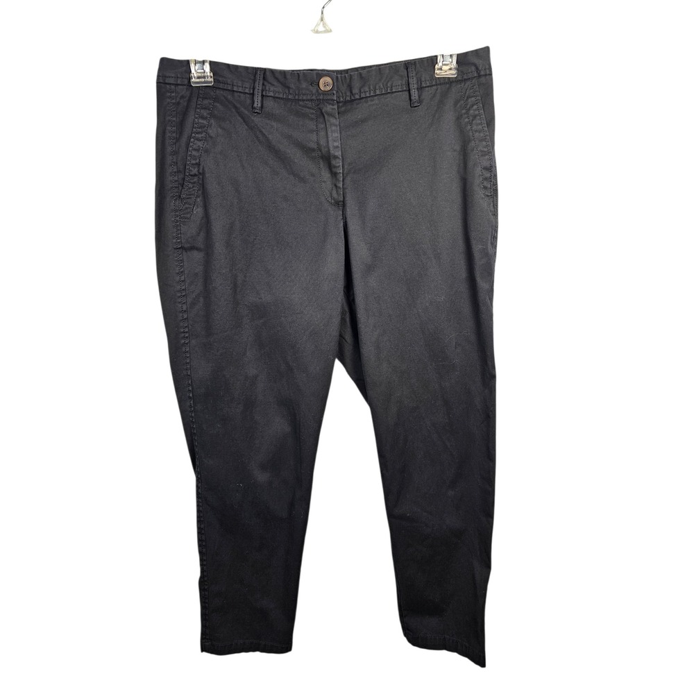 Talbots Girlfriend Chino Black Preppy Workwear Office Pants Womens 12P